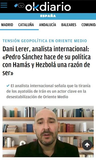 Cobertura de Media Oriente en Okdiario